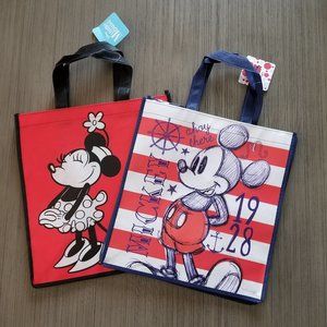 Disney Mickey & Minnie Reusable Tote Bag Set